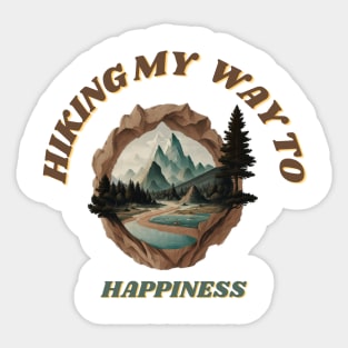 HIKING IS HAPPINESS Sticker